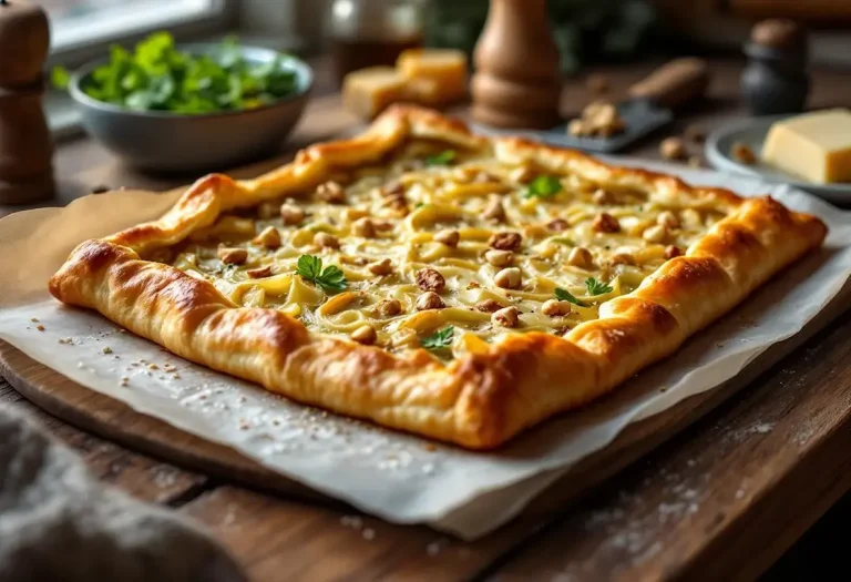 Tarte fine poireaux-parmesan ultra rapide pour sublimer vos douces soirées d’hiver Tarte fine poireaux-parmesan ultra rapide pour sublimer vos douces soirées d’hiver