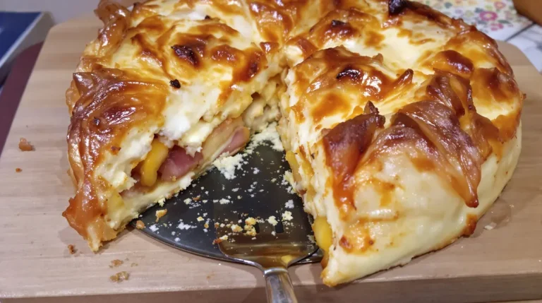 Mon feuilleté camembert–jambon–oignons : la recette “bien riche mais tellement bonne” que tout le monde me réclame